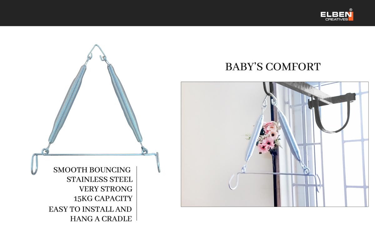 Elben Creatives New Born Baby Cradle Spring (Stainless Steel Smooth Bouncing Spring) 1