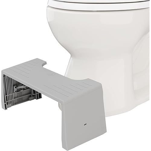 Squatty Potty Porta Traveler Foldable Toilet Stool for Travel, 7" Height, Gray