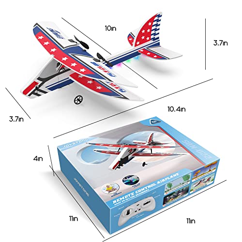 Deerc Rc Plane, 2.4Ghz Remote Control Airplane W/ 3 Batteries & 6-Axis Gyro Stabilizer, 2Ch Rtf Rc Glider Toy For Beginners Kids Boys Girls Adults #TOP3