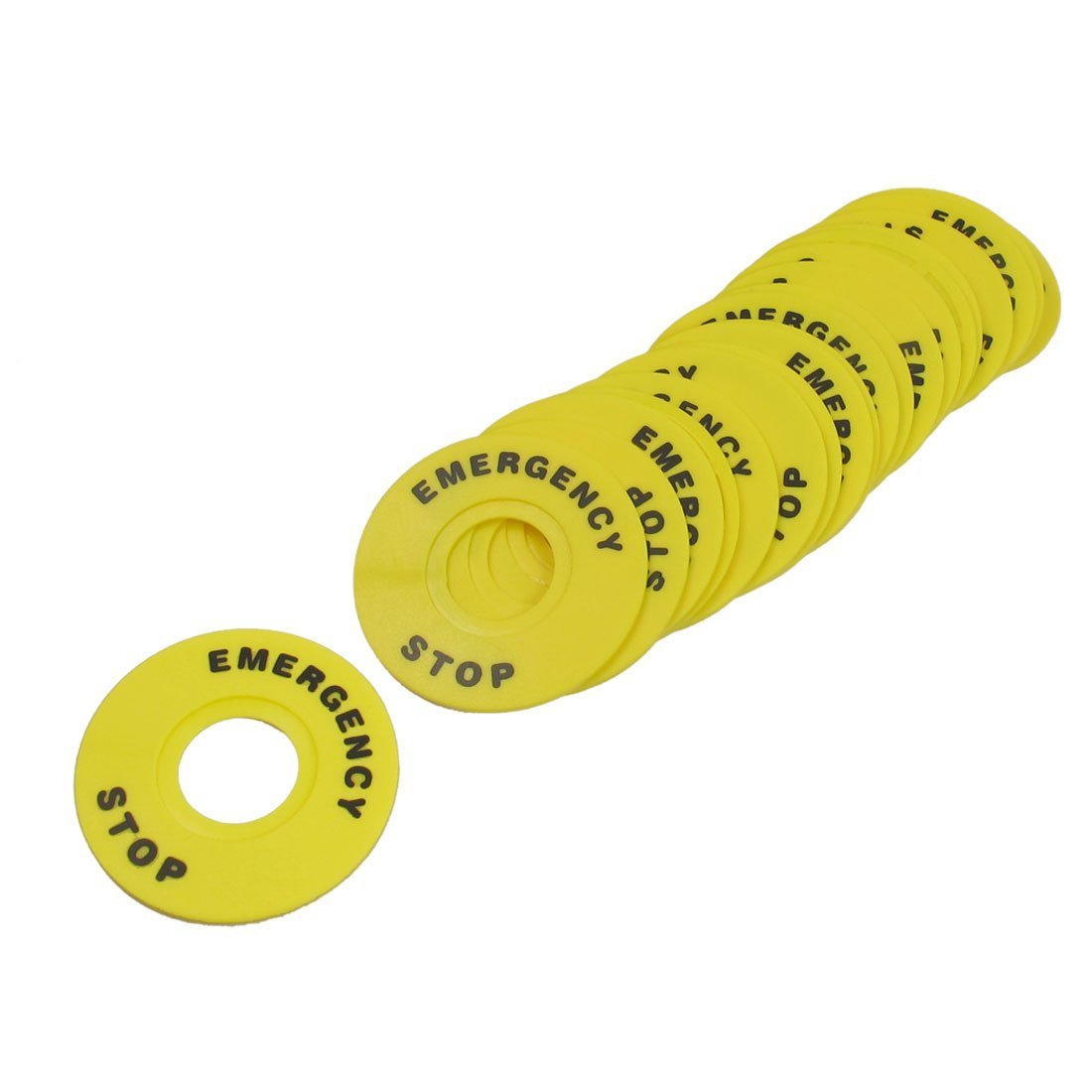 10 Pairs 22mm Diameter Emergency Stop Ring for Pushbutton Switch Replacement-image-3