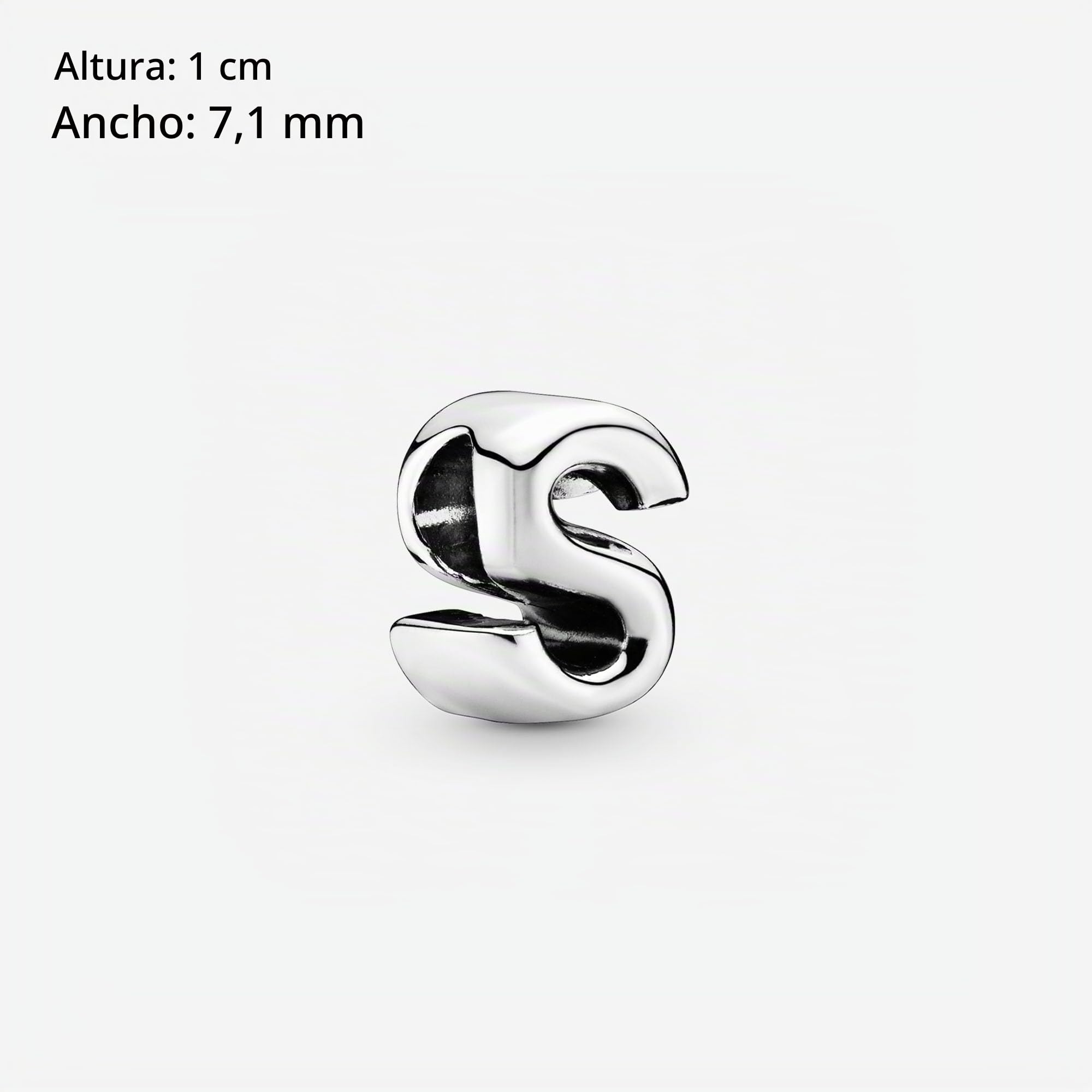 PANDORA Charm 797473 mujer plata letra S