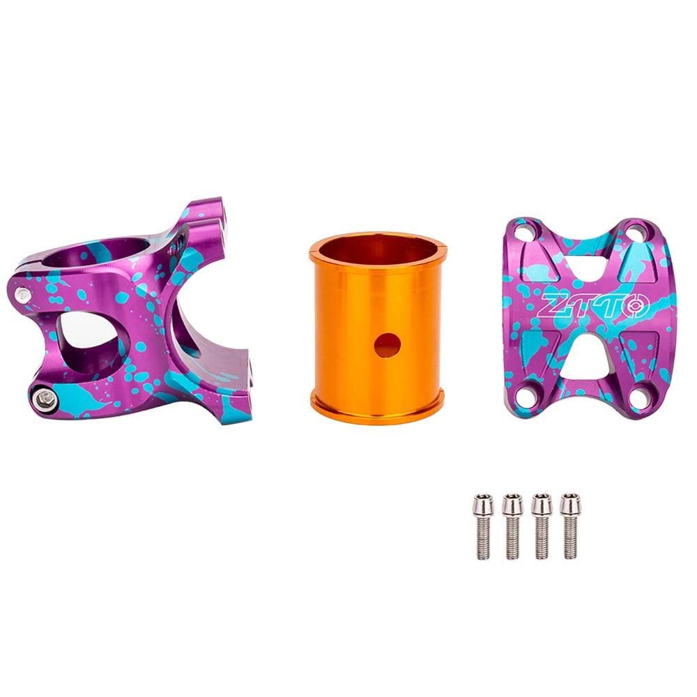 Attacco Manubrio MTB Attacco Manubrio Corto for Bici con Stelo Parti di Biciclette for Bicicletta Attacco for Mountain Bike for(Purple)