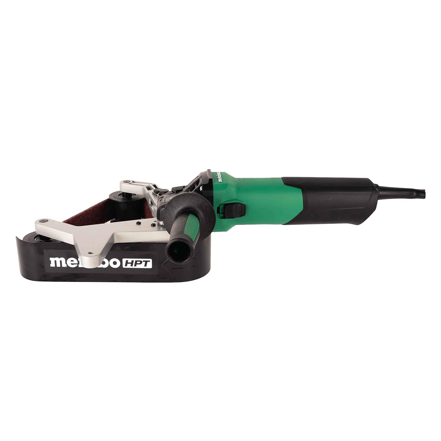Metabo HPT RBE 15-180 Set Tube Belt Sander, Metal Sander with 270° Wrap Angle, 13.5 Amp LongLife Motor, Vario-Tacho-Constamatic Electronics,