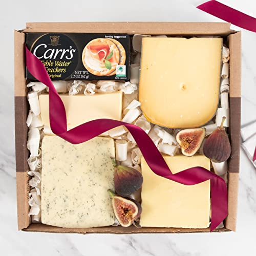 Igourmet 4 Snacking Cheese Sampler For Everyone In Gift Box - Includes Australian Cheddar Cheese, Dutch Gouda Cheese, German Emmental Cheese, Dill Cream Havarti Cheese, And Crackers #TOP1