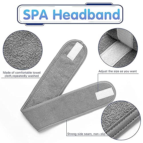 Miniatura 3 de Funny Girl Designs Diadema de spa personalizada bordada con texto personalizado de tu elección (IVORY)