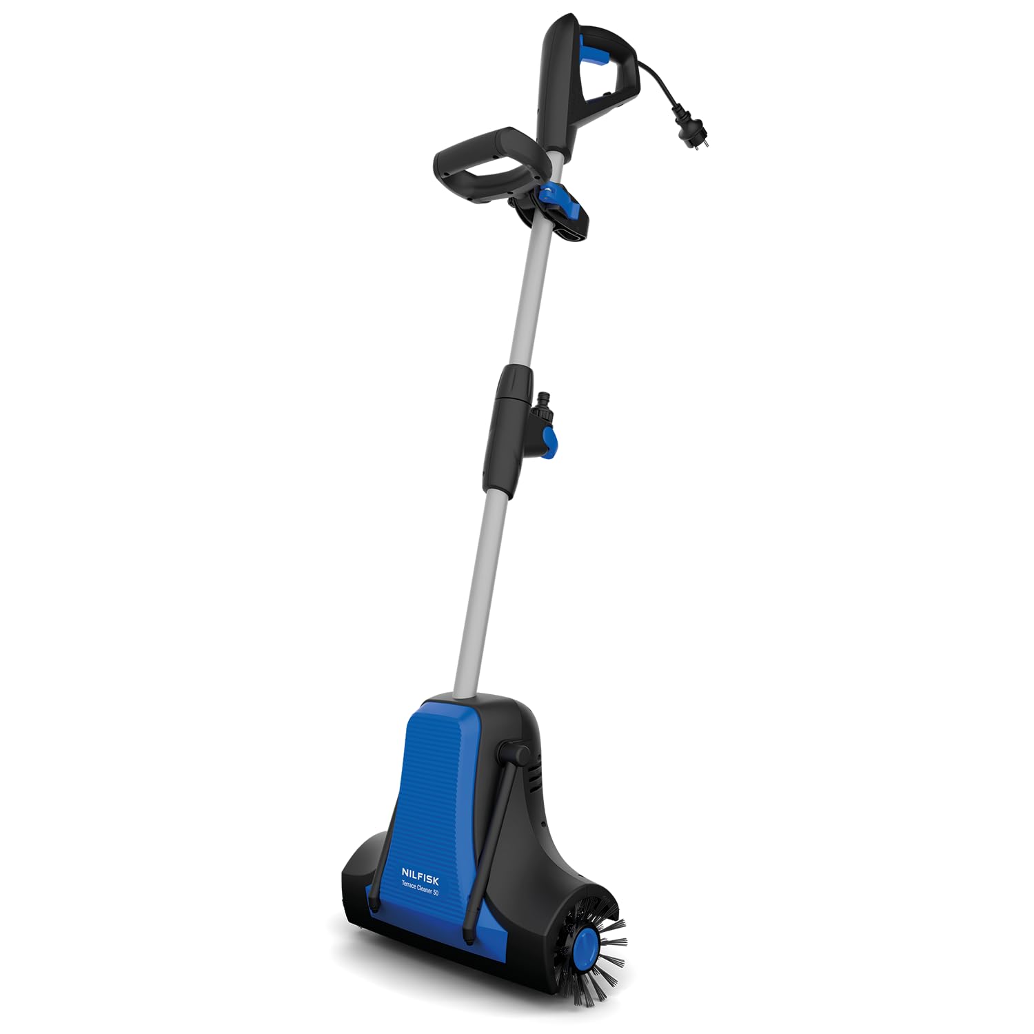 Nilfisk Limpiador de Terrazas Eléctrico - Limpiador de Patios con Cepillos Giratorios y Pulverización Dual con Control de Caudal (600W)