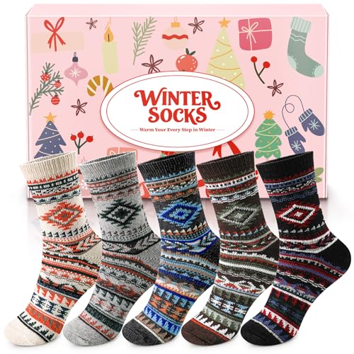 Airabc Thermal Winter Women Socks 5 Pairs Warm Christmas Socks for Women product thumbnail 19