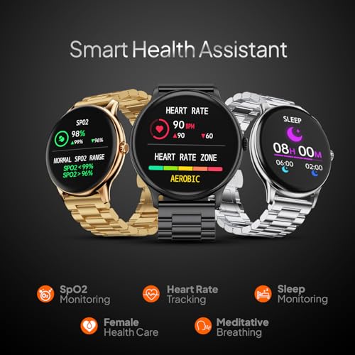 Fire-Boltt Newly Launched Phoenix Ultra Blaze Luxury Stainless Steel, Bluetooth Calling Smart Watch, AI Voice Assistant, Metal Body with 120+ Sports Modes, SpO2, Heart Rate Monitoring (Silver) (Image - 7)