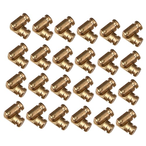 Mikikit Brass Jewelry Hinge 50pcs Cylindrical Hinge Small for Box Automatic Spring Smooth Mute