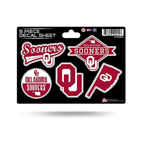 NCAA Oklahoma Sooners 5-Piece Die-Cut Decal Sheet