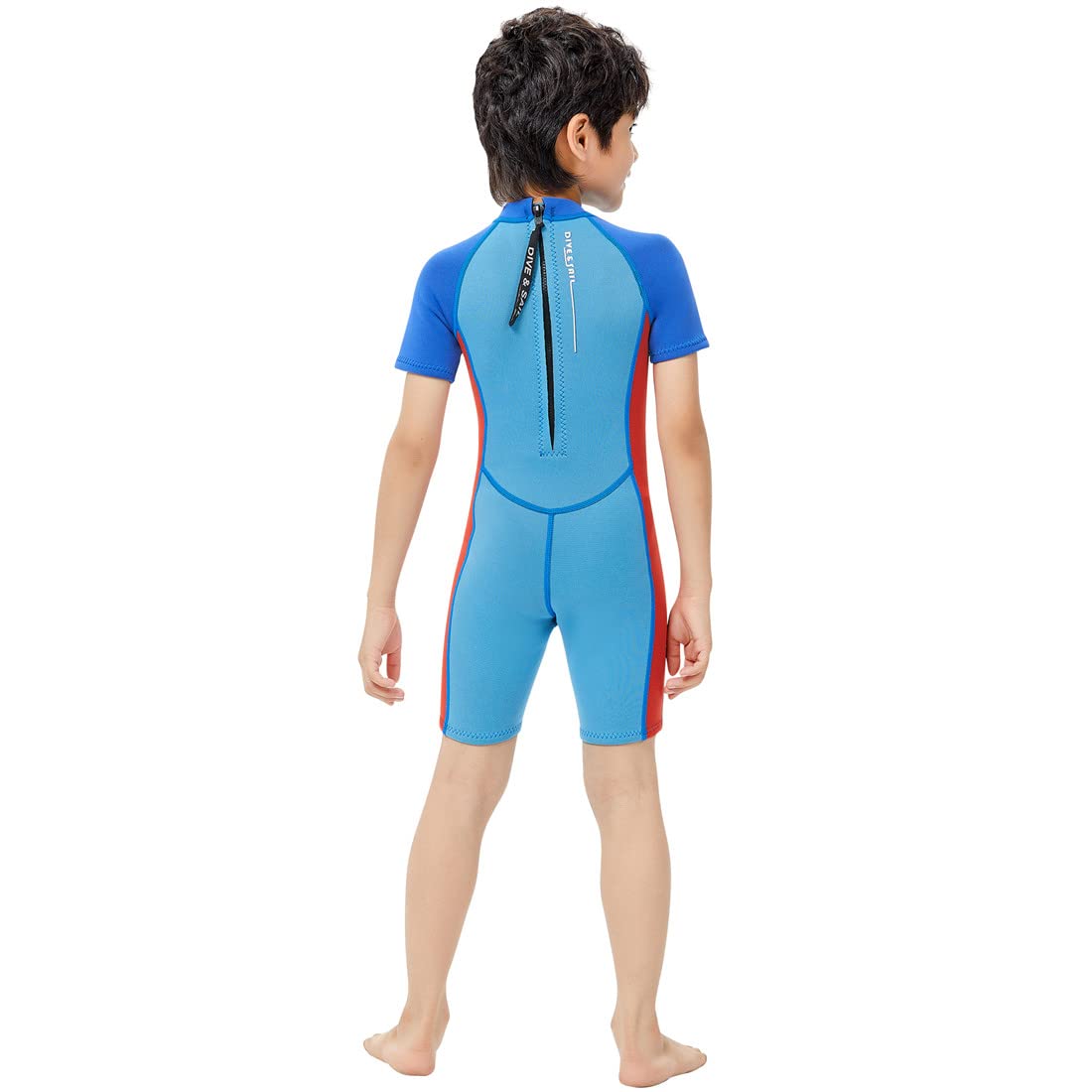 Kinder Mädchen Jungen Kurzarm Wäremehaltung UV-Schutz 2.5MM Neopren warm Wetsuit Wäremehaltung Tauchanzug Badeanzug für Wassersport Kinder Neoprenanzug