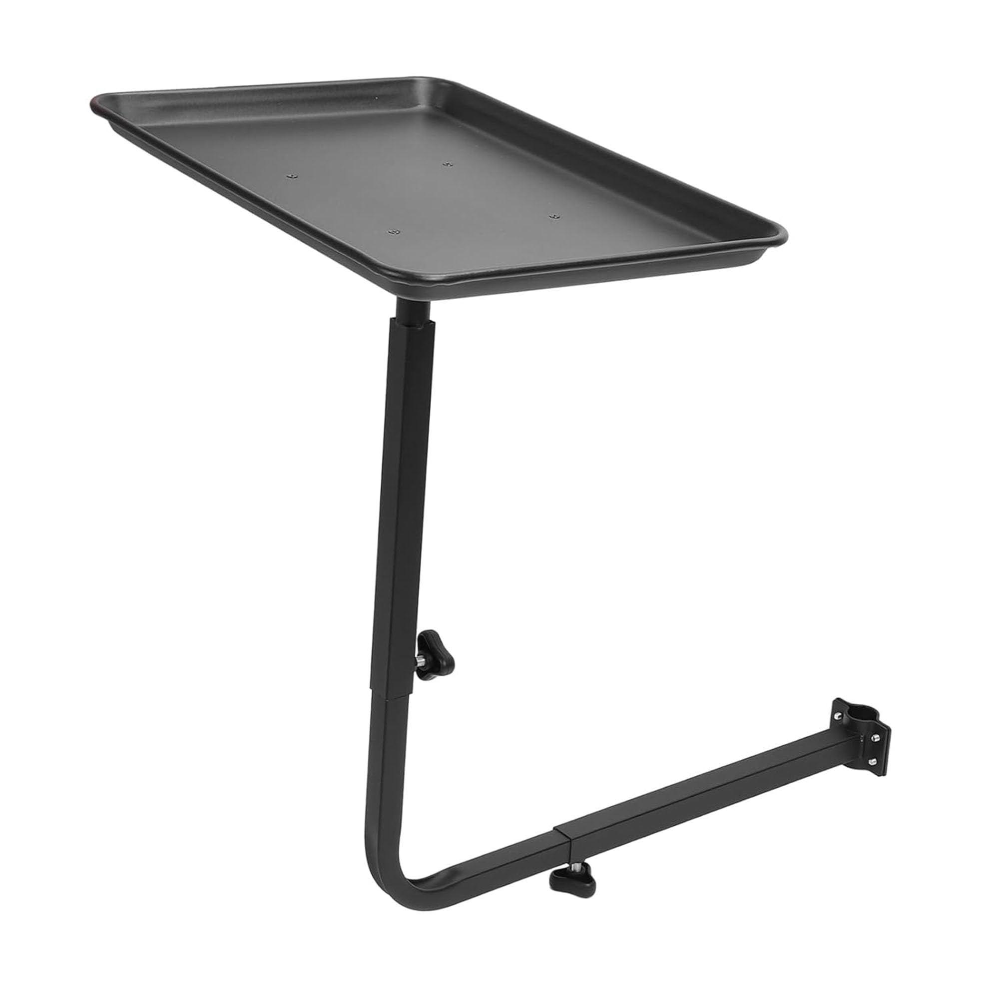 Eson Salon Tray Attached To Chair, Adjustable Height Salon Holder, Barber Chairs Tray, 360 Degree Rotation, Hairdressing Tools, Adjustable Height Extension for Salon Tattoo Spa Equipment Accessories