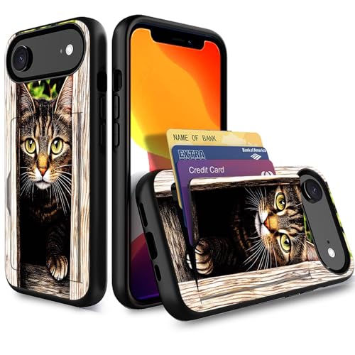 Étui portefeuille iPhone Air motif chat tigré idéal pour vos sorties quotidiennes