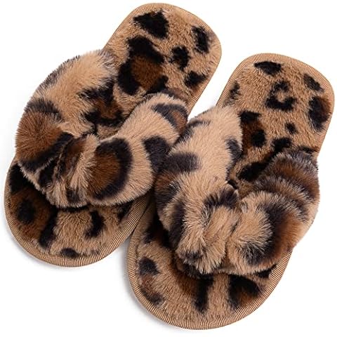 techcity Boys Girls Fuzzy Flip Flop Slippers Kids Cute Soft Comfy Open Toe Fluffy Slip On Thong Flat Sandals House Home Fur Slides Indoor Outdoor Cover