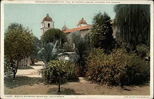 Santa Barbara Mission, California Santa Barbara CA Original Antique Postcard