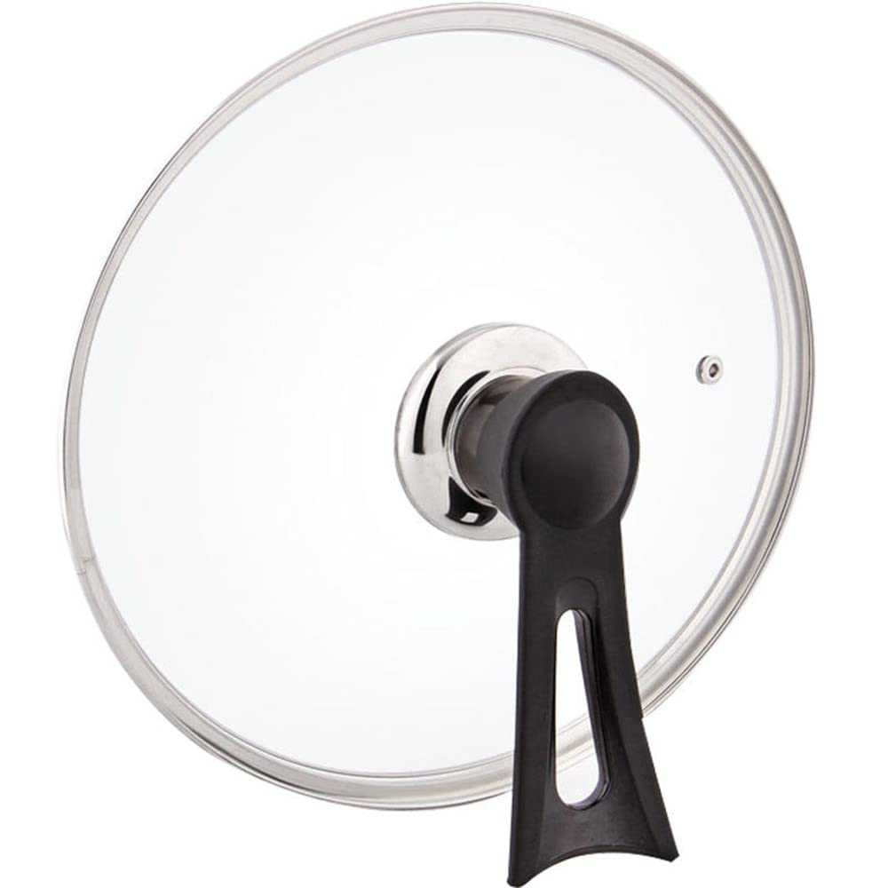 Coperchi Pentole, Coperchio Padella Pan coperchio 34 cm di vetro temperato in acciaio inox pentola in del universale wok della copertura antiaderente antiscivolo(30cm)