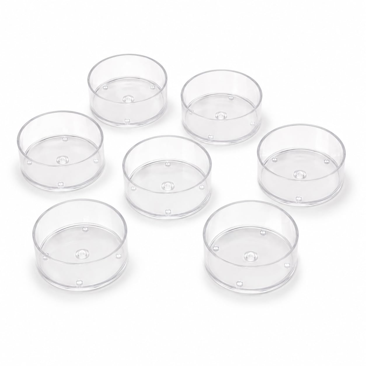 Ignique Pack of 10 Big Circle Empty Tealight Cups/Containers | Plastic/Acrylic/Polycarbonate | for DIY Candle Making (Pack of 10, Big Round)-image-23