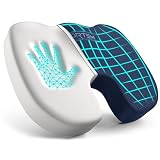 FORTEM Chair Cushion, Seat Cushion for Office Chair, Car Seat Cushion, Coccyx Orthopedic Pillow, Memory Foam Sitting Pillow for Computer, Seat Pad for Gaming, Washable Cover