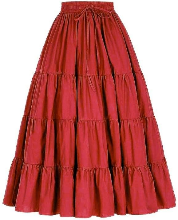 Girl's Crepe Fabric Long Frill Skirt 584