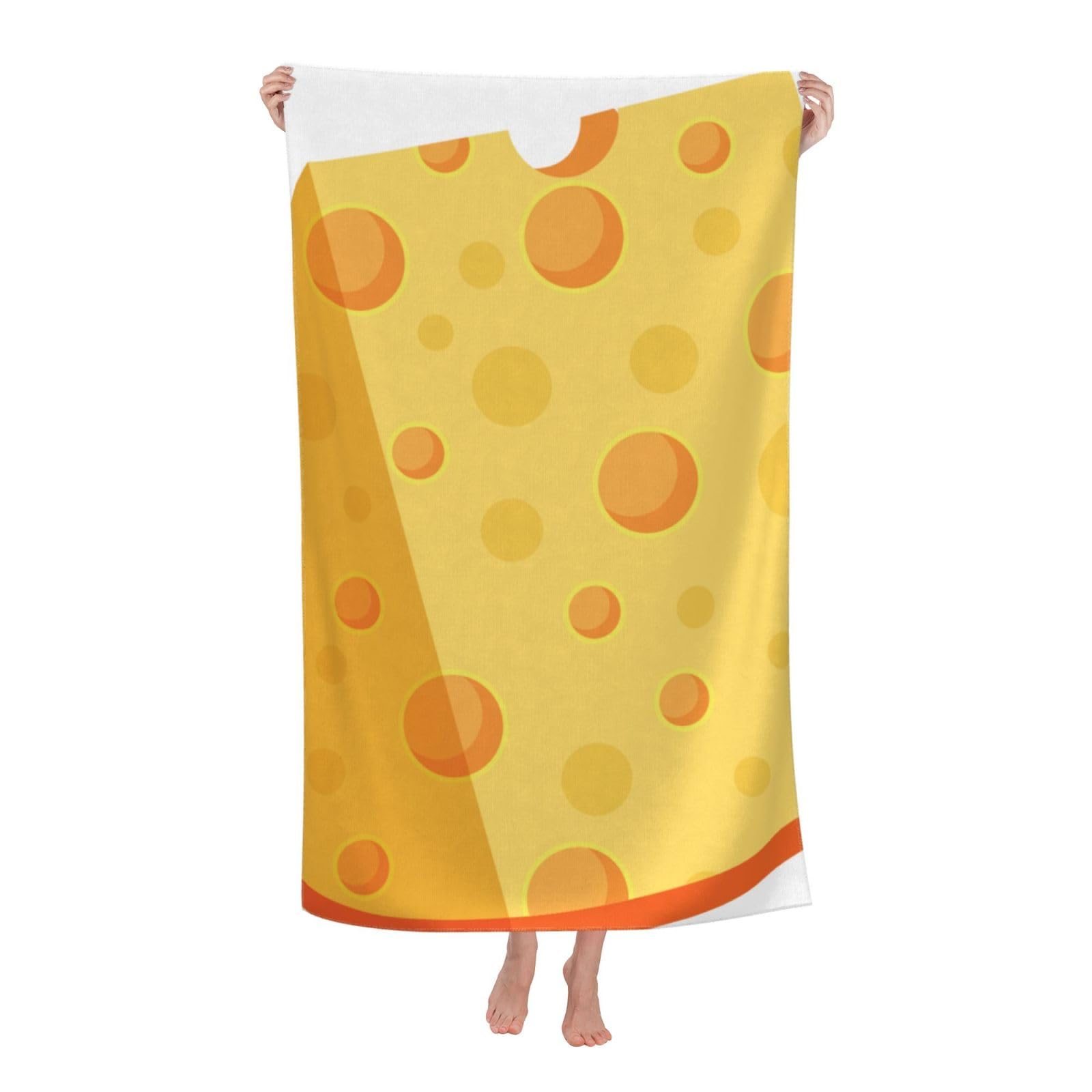 LSRCPD Beach Towel Delicious Cheese Microfiber Beach Towels Blanket Oversized Tropical Big Extra Large XL Pool Towels Quick Dry Sandproof for Women Girls Kids