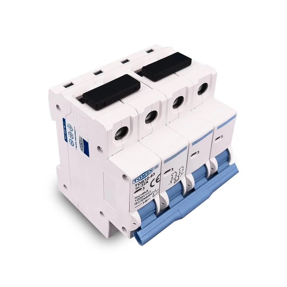 Salvavita Riarmo Automatico 4P DC MCB 1000V Solare PV. Sistema Mini Interruttore 3A 6A 10A 16A 20A 25A 32A 40A 50A 63A DC MCB Differenziale Riarmo Automatico(6A)