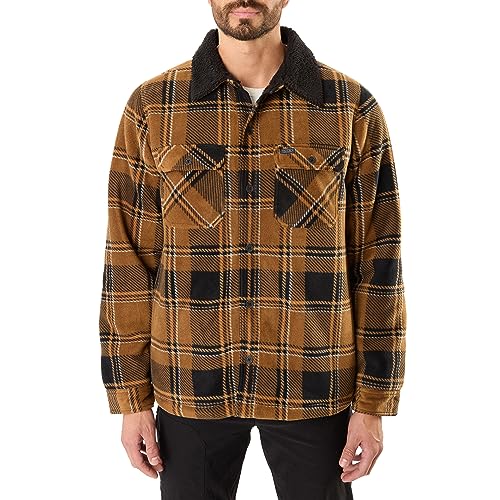 Smith's Workwear Big Men's Sherpa-Lined Plaid Polarfleece Jacket