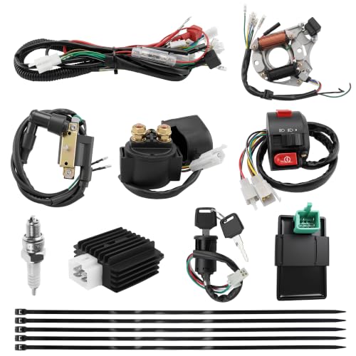 Image of PRO BAT Full Electrical Wiring Harness Assembly Kit for 110cc 125cc ATV | with Magneto Stator CDI Coil for Quad Bike 4 Wheeler Baja SunL Taotao JCL Buyang Coolster