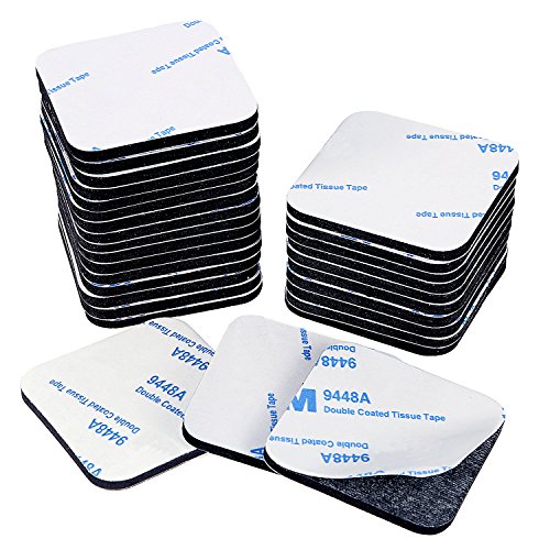 80 Pack Foam Tape Square Double Sided Stickers Adhesive Foam Pad Black