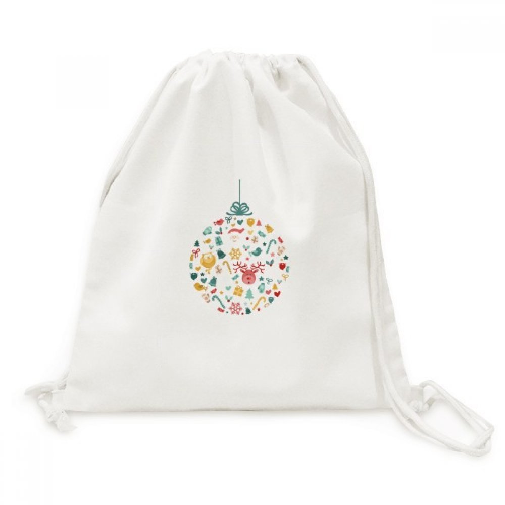 Toile Drawstring Backpack Joyeux Noël sac à dos voyage cartoon