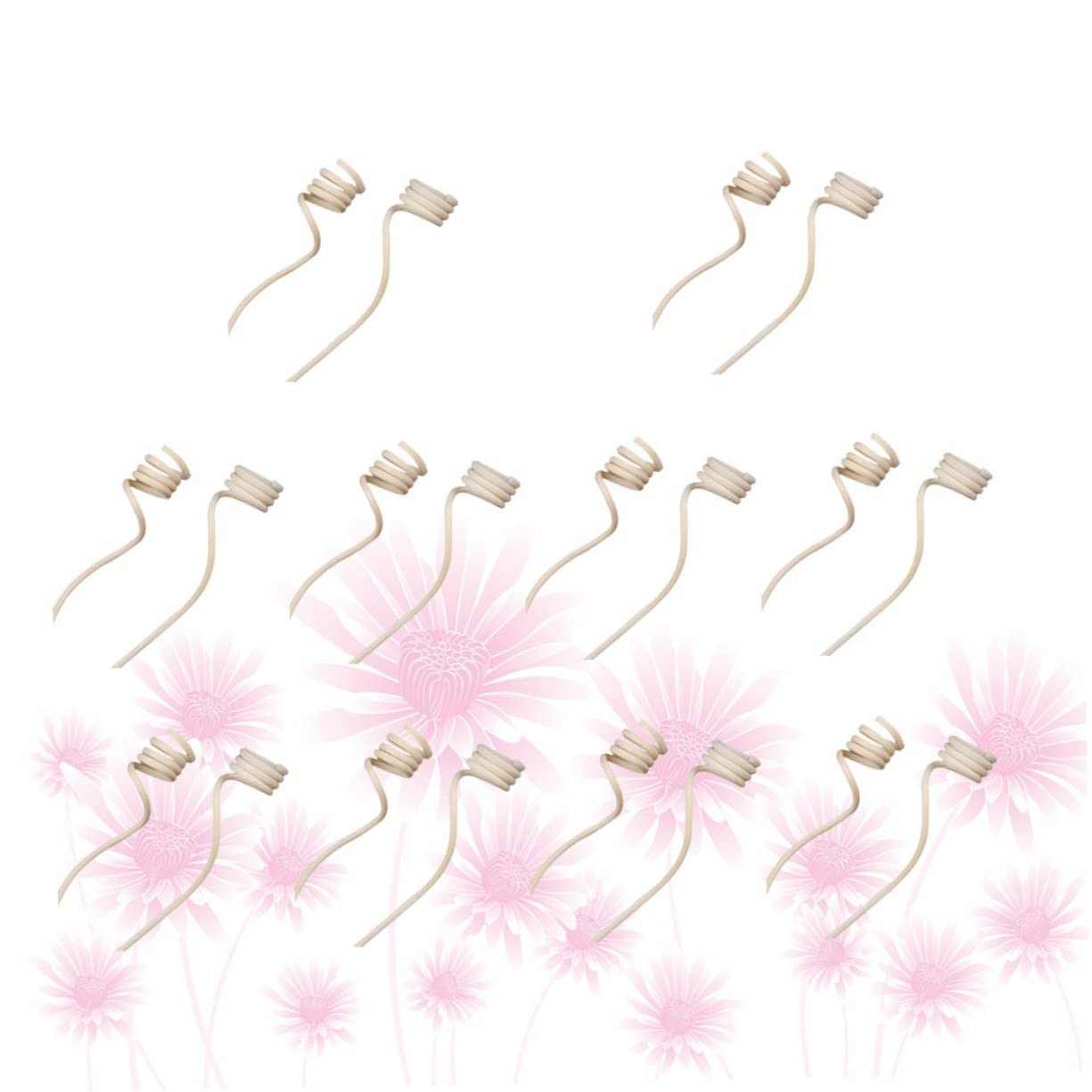 Cabilock 20pcs Natural Rattan Diffuser Sticks Large Spiral Oil Reeds for Diffuser Lightweight and Porous for Fragrance