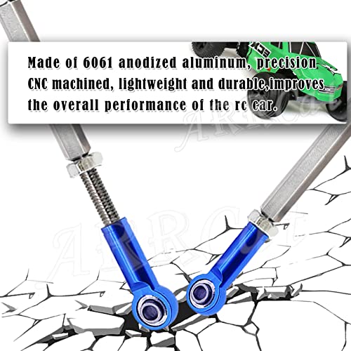 Arrcat Turnbuckles Camber Links Upgrades Parts For Ecx 1/10 2Wd Ruckus Axe Brutus Circuit Amp Mt Amp Db Amp Crush K&N Torment,6Pcs Aluminum Adjustable Turnbuckles,Replace Ecx1046,Navy Blue #TOP3
