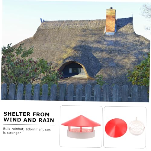 Sombrerete de chimenea Veemoon con diseño de paraguas de pvc y extractor de humo contra aves 7