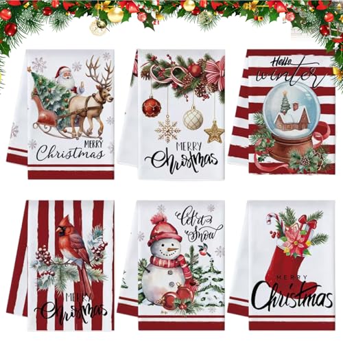 Toallas navideñas suaves de microfibra y paños de mano para decoración de baño 3