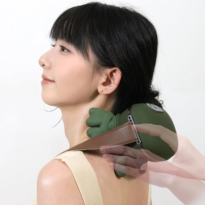 Bionic Heated Neck Back Shoulder Massager Pillow - Portable Shiatsu Massager with 3-Speed Adjustment, 4D/3D Deep Tissue Kneading, Simulated Human Hand Design for Pain Relief & Muscle Relax (Men/Women)