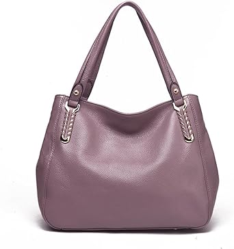 AIDRANI Bolsa de couro legítimo, camada superior, bolsa de couro bovino, bolsa de ombro casual de couro macio de mão, Cor Taro