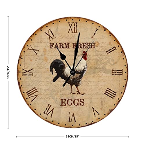 Horloge murale coq rustique à offrir pour une crémaillère rétro
