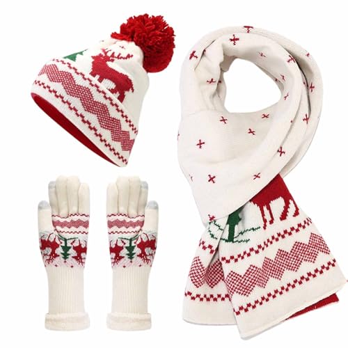 Ensemble écharpe bonnet homme et femme en polaire avec gants chauds et cache-cou