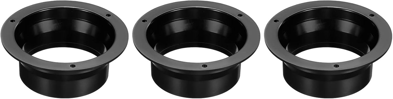 PATIKIL 4 Inch Duct Connector Flange, 3 Pack Exhaust Hose Flange ABS Round Air Duct for Heating Cooling Ventilation Systems