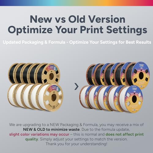 Image of OVERTURE 10KG Bundle High Speed PLA Filament 1.75mm, Neatly Wound 3D Printer Filament 10 Pack 1kg Spool (2.2lbs) Rapid PLA, Fit Most FDM 3D Printers (Black*5 & White*5)