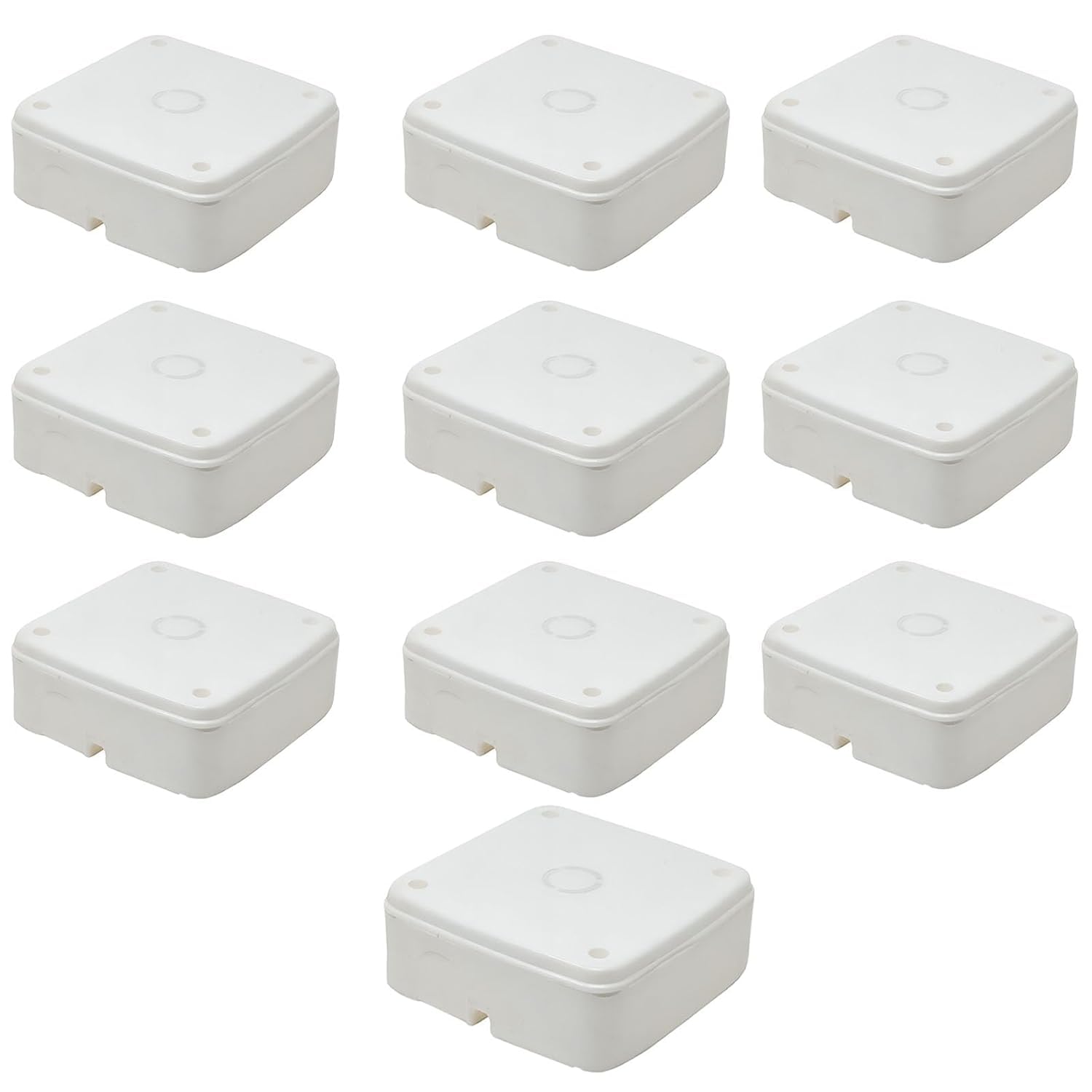 PVC Square Junction Box 4x4 Inches 10 Nos Pack for CCTV Cameras