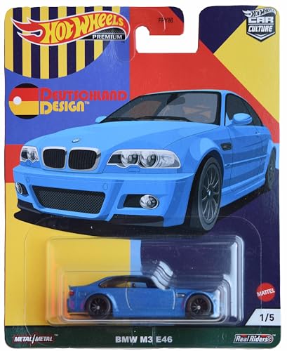 Hot Wheels BMW M3 E46, Deutschland Design 1/5 Blue miniatura 1