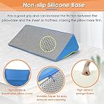 NEPPT Bed Wedges & Body Positioners Wedge Pillow Side Sleeper Medical Wedges for Adults Bed Sore 30 Degree Incline Pillow for Ankle/Leg Elevation Post Surgery Triangle Foam Wedge for Back Pain (Blue)