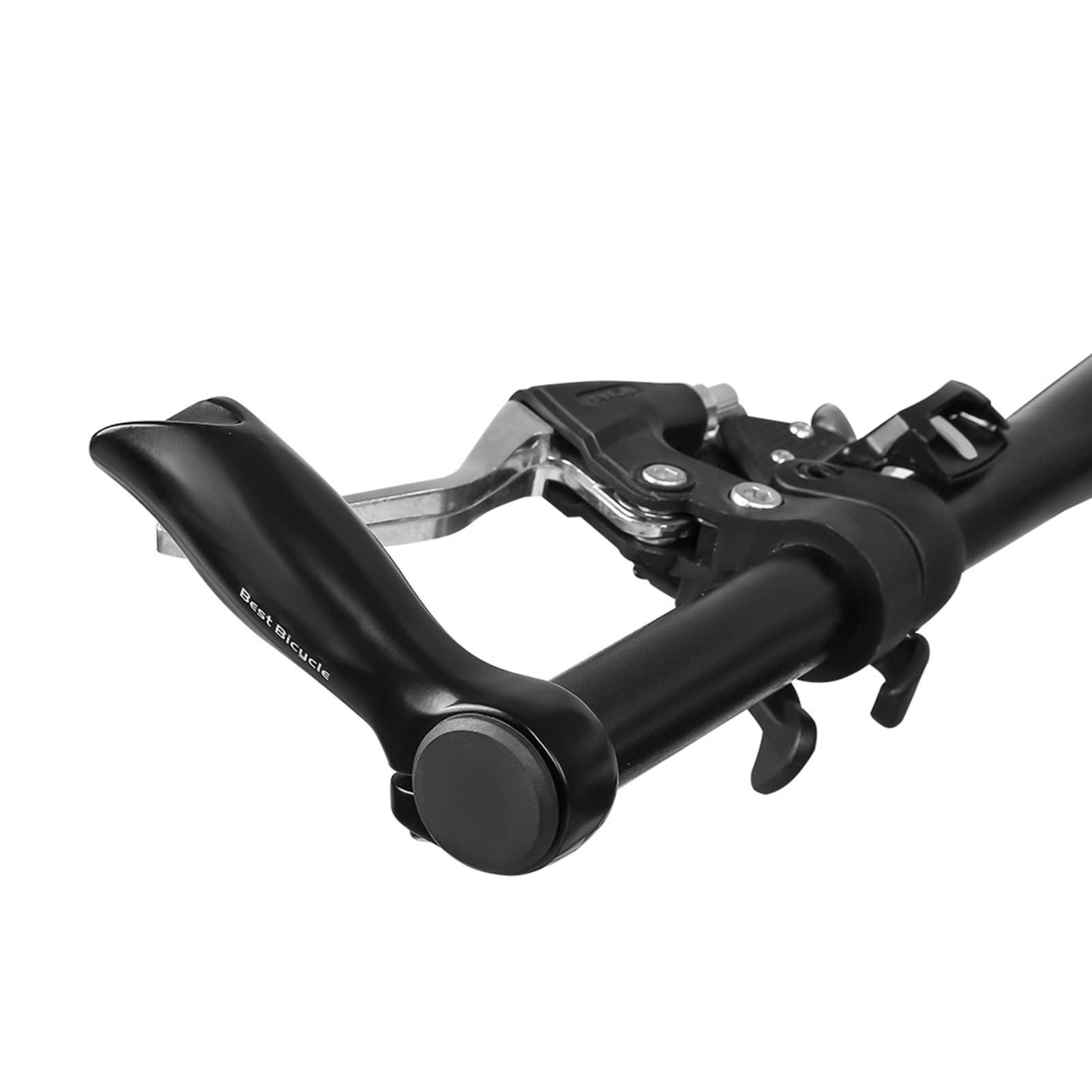 Le noir - Bouchons de barre de vélo en aluminium, 2 pièces, poignée de