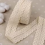 [Package includes]: You will receive 10 yards lace ribbon. Crochet lace ribbon is approx. 1.6 inch in width [Quality material]: Made of durable and reusable cotton material, elegant and vintage design, beautful and delicate [Easy to use]: Cotton Lace...