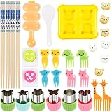 Rice Ball Molds Sushi Rice Decorating Mold with 1 PCS Rice Ball Maker Shake 1 PCS Mini Bear Rice Bal