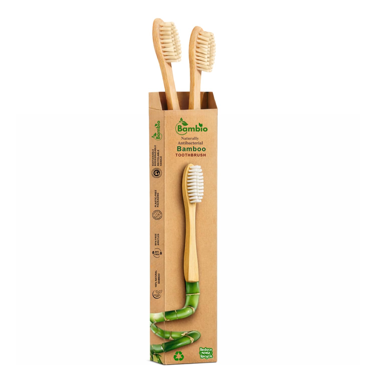 Bambio Organic Bamboo Toothbrush, BPA Free, 100% Biodegradable | Extra Soft Bristles-image-28