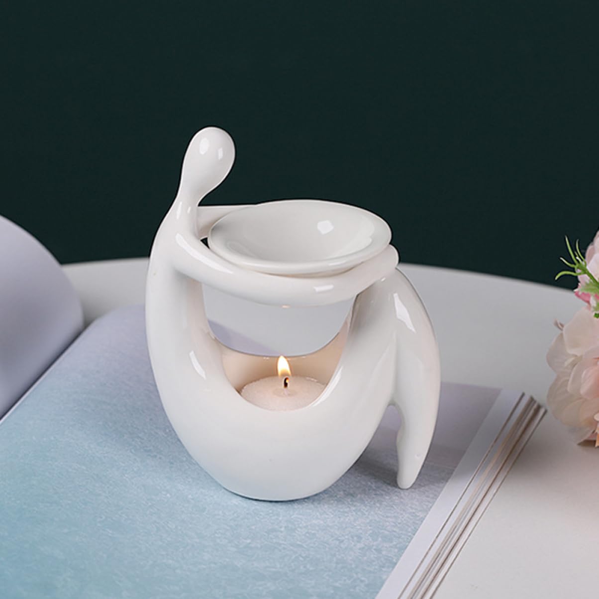 Cabilock Brûleur D' Innovant en Céramique Design De Corps Humain Diffuseur De Bougie Parfumée Porte- pour La Maison