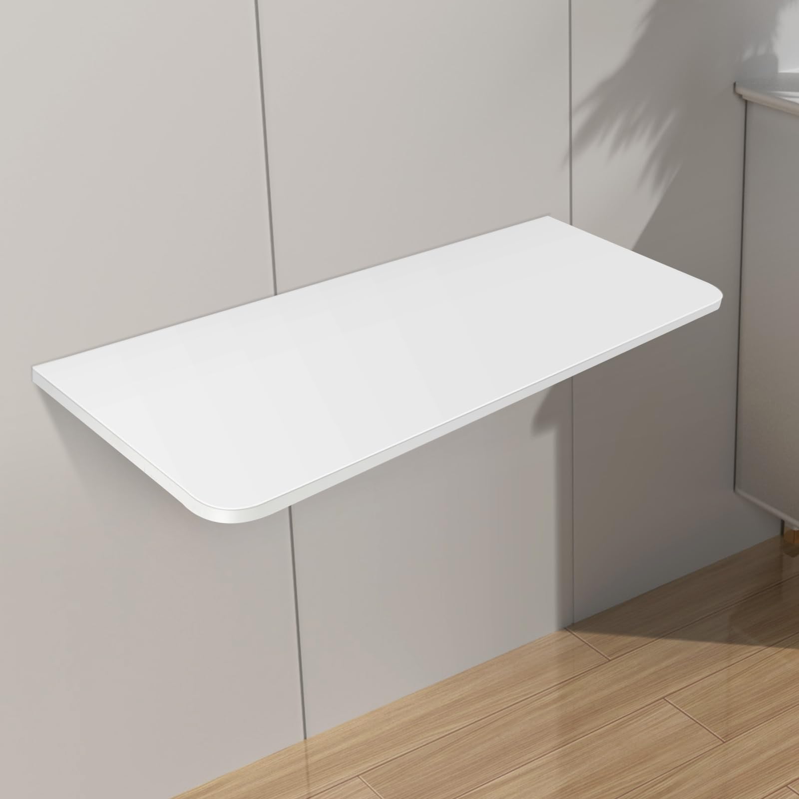 LANTUS Murale Pliante Bureau Plateau, Table de Salle à Manger Table de Cuisine pour Le Mur Table Pliante-60 * 30 * 1.6 cm-Blanc
