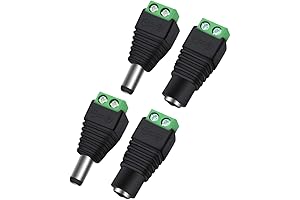 2 Male and 2 Female 12 V 2.1x5.5mm DC Power Jack Plug...