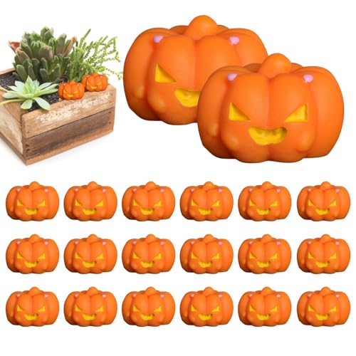 Figura de Calabaza de Halloween en Miniatura, Figuras de Calabaza de Resina, de Calabaza de Halloween, decoración Divertida de Calabaza para Interiores y Exteriores